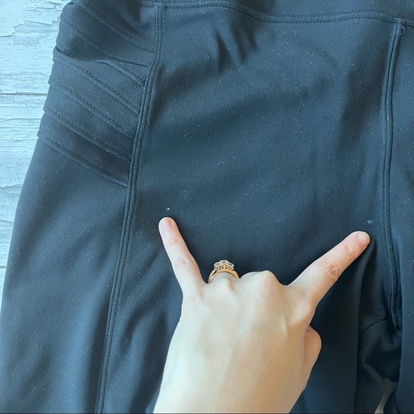 Athleta Delancey Moto Tight Black High Rise Leggings Size XL Tall - Picture 7 of 11